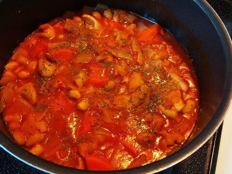 チキンビーンズ　簡単　フライパンひとつで